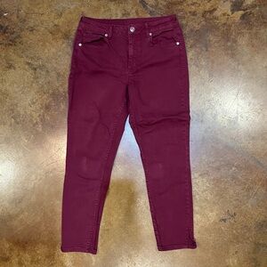 Maurice’s straight leg dark red pants